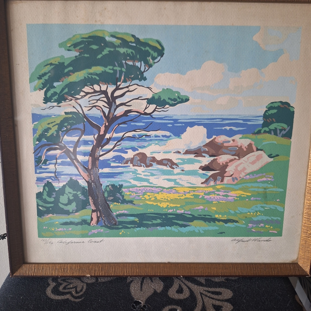 Framed Coastal Landscape Art Print
